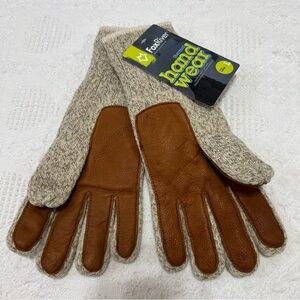 Fox River 4-Layer Glove Thermal Hand Wear Brown Tweed Wool Blend Leather Large